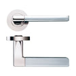 High quality image of the STANZA - Venice Lever - Screw On Rose - Polished Nickel/Satin Nickel | Sku. zpz070pnsn | available to order from Trade Door Handles.
