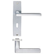 High quality image of the STANZA - Venice Lever Lock (57mm c/c) On Backplate - 180x43mm - Satin Chrome | Sku. zpz071sc | available to order from Trade Door Handles.