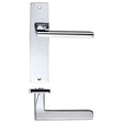 High quality image of the STANZA - Venice Lever Latch On Backplate - 180x43mm - Polished Chrome | Sku. zpz072cp | available to order from Trade Door Handles.
