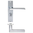 High quality image of the STANZA - Venice Lever Bathroom (57mm c/c) On Backplate - 180x43mm - Satin Chrome | Sku. zpz073sc | available to order from Trade Door Handles.