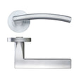 High quality image of the STANZA - Amalfi Lever - Screw On Rose - Satin Chrome | Sku. zpz080sc | available to order from Trade Door Handles.