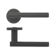 High quality image of the STANZA - Lucca Lever - Screw On Rose - Black | Sku. zpz090-omb | available to order from Trade Door Handles.