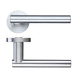 High quality image of the STANZA - Lucca Lever - Screw On Rose - Satin Chrome | Sku. zpz090sc | available to order from Trade Door Handles.