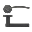 High quality image of the STANZA - Adria Lever on round rose - Black | Sku. zpz100-omb | available to order from Trade Door Handles.