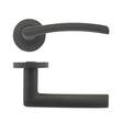 High quality image of the STANZA - Olympus lever on round rose - Black | Sku. zpz140-omb | available to order from Trade Door Handles.