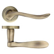 High quality image of the STANZA - Lincoln Lever - Screw on Rose - Bronze | Sku. zpz240fb | available to order from Trade Door Handles.