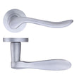 High quality image of the STANZA - Lincoln Lever - Screw on Rose - Satin Chrome | Sku. zpz240sc | available to order from Trade Door Handles.