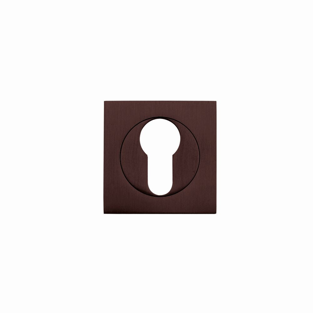 High quality image of the STANZA - Square Escutcheon - Euro Profile - Bronze | Sku. zpzsq001-etb | available to order from Trade Door Handles.