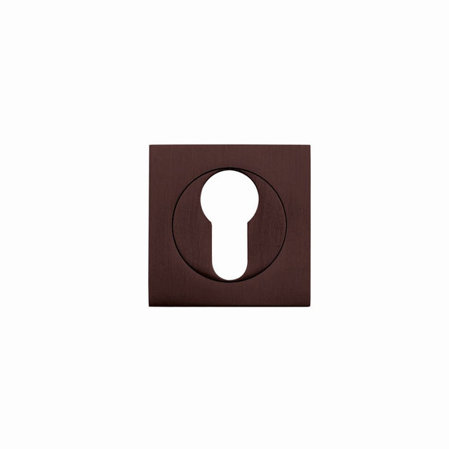 High quality image of the STANZA - Square Escutcheon - Euro Profile - Bronze | Sku. zpzsq001-etb | available to order from Trade Door Handles.