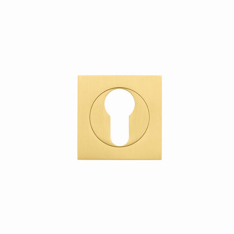 High quality image of the STANZA - Square Escutcheon - Euro Profile - Favo Satin Brass | Sku. zpzsq001-fsb | available to order from Trade Door Handles.