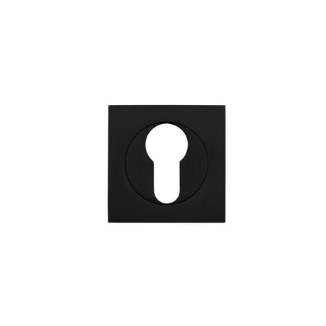 High quality image of the STANZA - Square Escutcheon - Euro Profile - Black | Sku. zpzsq001-omb | available to order from Trade Door Handles.