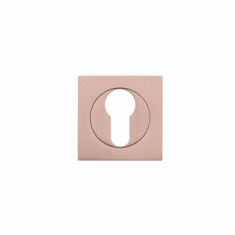 High quality image of the STANZA - Square Escutcheon - Euro Profile - Tuscan Rose Gold | Sku. zpzsq001-trg | available to order from Trade Door Handles.