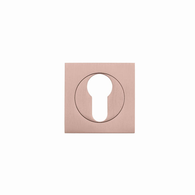 High quality image of the STANZA - Square Escutcheon - Euro Profile - Tuscan Rose Gold | Sku. zpzsq001-trg | available to order from Trade Door Handles.