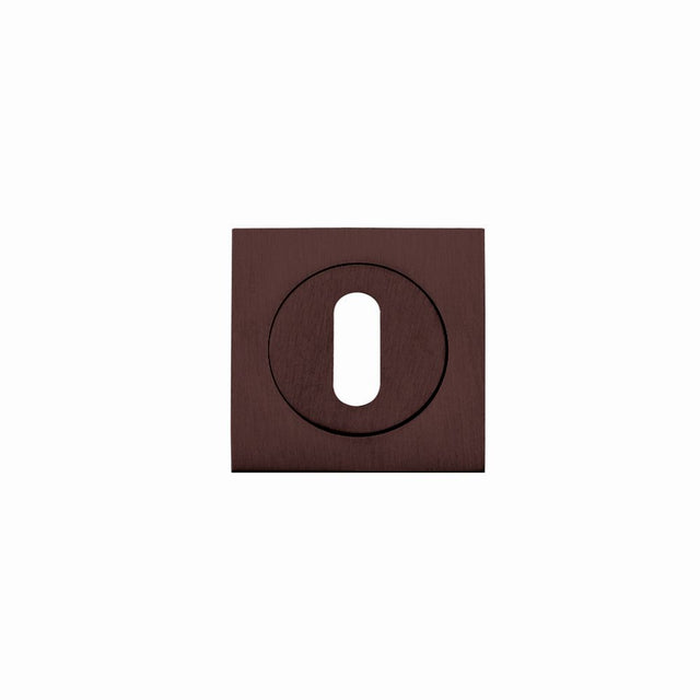 High quality image of the STANZA - Square Escutcheon - Standard Keyway - Bronze | Sku. zpzsq002-etb | available to order from Trade Door Handles.