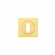 High quality image of the STANZA - Square Escutcheon - Standard Keyway - Favo Satin Brass | Sku. zpzsq002-fsb | available to order from Trade Door Handles.