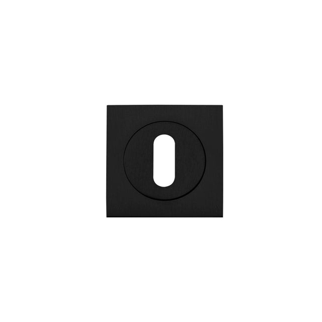 High quality image of the STANZA - Square Escutcheon - Standard Keyway - Black | Sku. zpzsq002-omb | available to order from Trade Door Handles.