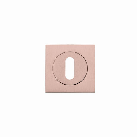 High quality image of the STANZA - Square Escutcheon - Standard Keyway - Tuscan Rose Gold | Sku. zpzsq002-trg | available to order from Trade Door Handles.