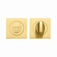 High quality image of the STANZA - Turn & Release - on Square rose - Favo Satin Brass | Sku. zpzsq004-fsb | available to order from Trade Door Handles.