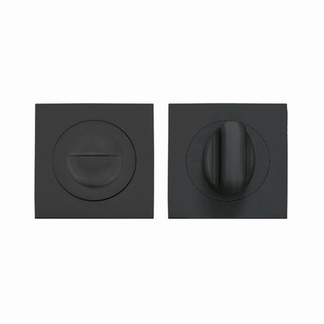 High quality image of the STANZA - Turn & Release - on Square rose - Black | Sku. zpzsq004-omb | available to order from Trade Door Handles.