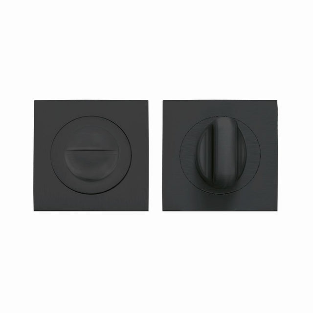 High quality image of the STANZA - Turn & Release - on Square rose - Black | Sku. zpzsq004-omb | available to order from Trade Door Handles.