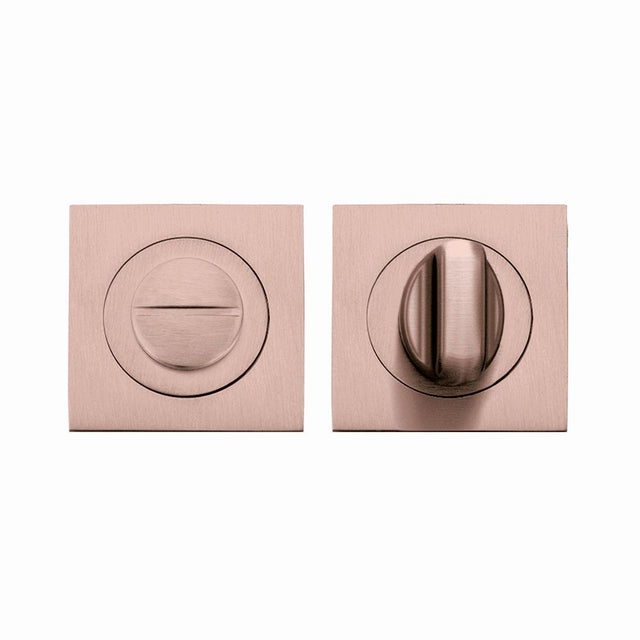 High quality image of the STANZA - Turn & Release - on Square rose - Tuscan Rose Gold | Sku. zpzsq004-trg | available to order from Trade Door Handles.