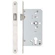 High quality image of the Vier - Roller Din Latch - Backset 60mm Radius - Stain Stainless Steel | Sku. zrd0060lrss | available to order from Trade Door Handles.