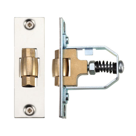 High quality image of the Zoo Hardware - Adjustable Roller Latch - Polished Nickel | Sku. zrl76pn | available to order from Trade Door Handles.