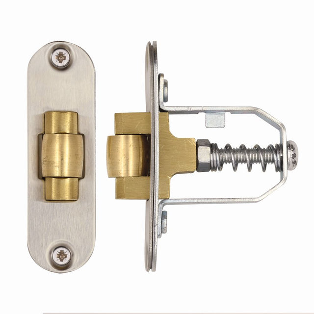 High quality image of the Zoo Hardware - Adjustable Roller Latch, Radiused Forend and Strikeplate, - Stain Stainless Steel | Sku. zrl76rss | available to order from Trade Door Handles.