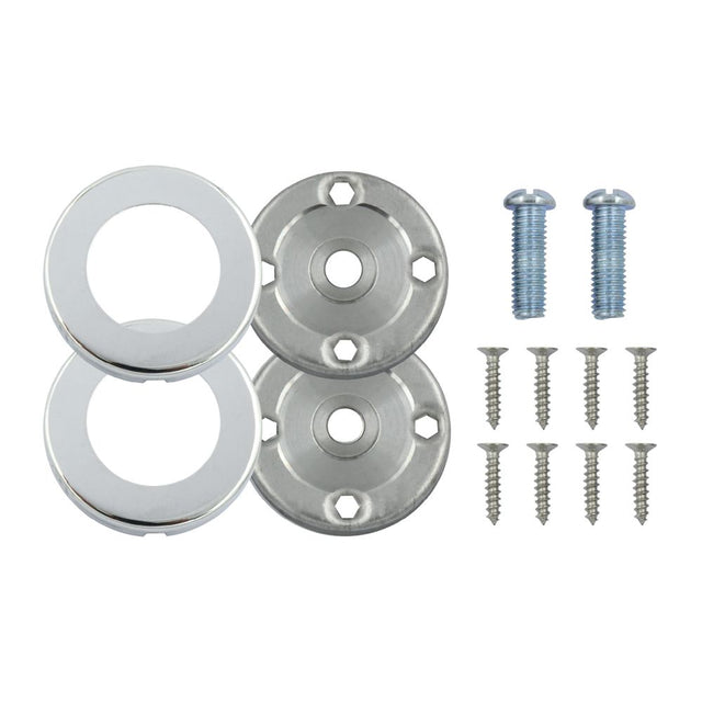 High quality image of the Zoo Hardware - Rose Pack - 2 x Push on Roses - Suitable for SS304 19mm, 22mm and 30mm - Polished Stainless Steel | Sku. zrp06pss | available to order from Trade Door Handles.