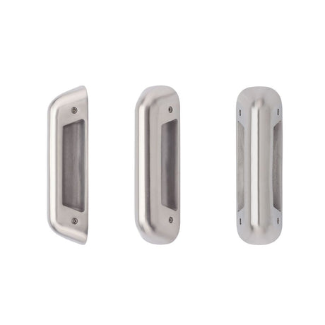 High quality image of the Zoo Hardware - Anti Ligature Pull Handle 100mm CTC (150mm) Back to Back Fix (When using 1 x ZS-ALP100GS- + 1 x ZS-ALP100BF-)- - Half Set - Stain Stainless Steel | Sku. zs-alp100gs-sss | available to order from Trade Door Handles.