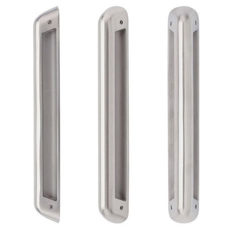 High quality image of the Zoo Hardware - Anti Ligature Pull Handle 250mm CTC (280mm) Back to Back Fix (When using 1 x ZS-ALP250GS- + 1 x ZS-ALP250BF-) - Half Set - Stain Stainless Steel | Sku. zs-alp250gs-sss | available to order from Trade Door Handles.