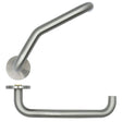 High quality image of the Zoo Hardware - Cranked Return To Door Lever on 53mm x 6.5mm Sprung Rose - Sat.St.Steel | Sku. zs-sshf130-sss | available to order from Trade Door Handles in Kendal.
