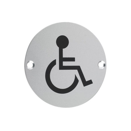 High quality image of the Zoo Hardware - Sex Symbol - Disabled - Satin Aluminium | Sku. zsa07sa | available to order from Trade Door Handles.
