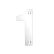 High quality image of the Zoo Hardware - Numerals - No 1 - 75mm - Polished Stainless Steel | Sku. zsn01aps | available to order from Trade Door Handles.