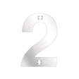 High quality image of the Zoo Hardware - Numerals - No 2 - 75mm - Polished Stainless Steel | Sku. zsn02aps | available to order from Trade Door Handles.