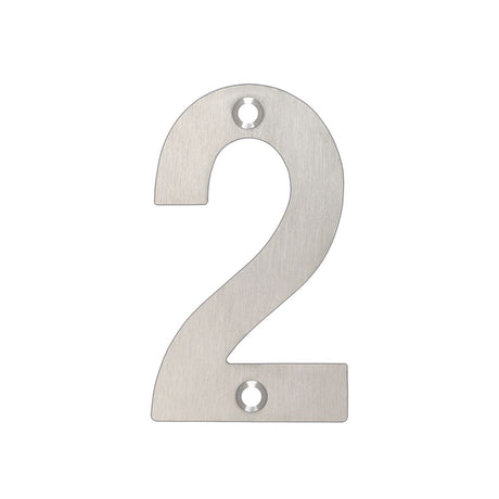 High quality image of the Zoo Hardware - Numerals - No 2 - 75mm - Stain Stainless Steel | Sku. zsn02ass | available to order from Trade Door Handles.