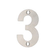 High quality image of the Zoo Hardware - Numerals - No 3 - 75mm - Stain Stainless Steel | Sku. zsn03ass | available to order from Trade Door Handles.