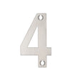 High quality image of the Zoo Hardware - Numerals - No 4 - 75mm - Stain Stainless Steel | Sku. zsn04ass | available to order from Trade Door Handles.