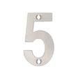 High quality image of the Zoo Hardware - Numerals - No 5 - 75mm - Stain Stainless Steel | Sku. zsn05ass | available to order from Trade Door Handles.