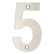 High quality image of the Zoo Hardware - Numerals - No 5 - 102mm - Stain Stainless Steel | Sku. zsn05bss | available to order from Trade Door Handles.