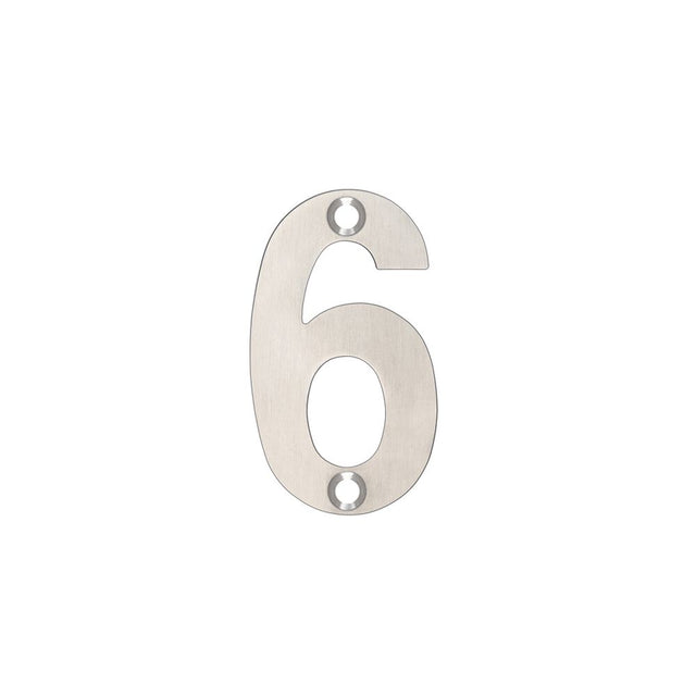 High quality image of the Zoo Hardware - Numerals - No 6 & 9 - 50mm - Stain Stainless Steel | Sku. zsn06ss | available to order from Trade Door Handles.