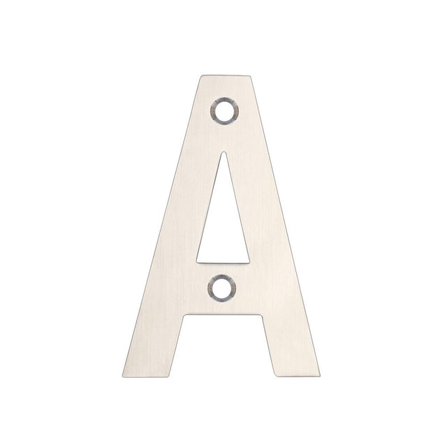 High quality image of the Zoo Hardware - Letter - A - 75mm - SSS | Sku. zsnass75 | available to order from Trade Door Handles.