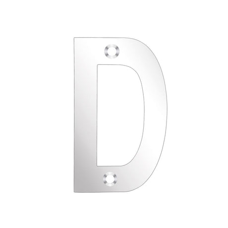 High quality image of the Zoo Hardware - Letter - D - 75mm - Polished Stainless Steel | Sku. zsndps75 | available to order from Trade Door Handles.