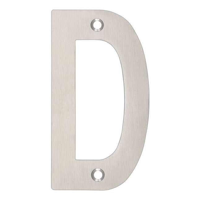 High quality image of the Zoo Hardware - Letter - D - 102mm - Stain Stainless Steel | Sku. zsndss | available to order from Trade Door Handles.