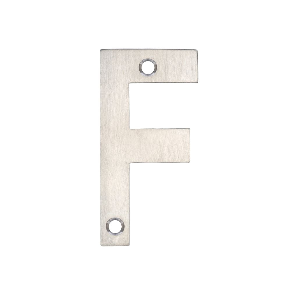 High quality image of the Zoo Hardware - Letter - F - 75mm - SSS | Sku. zsnfss75 | available to order from Trade Door Handles.