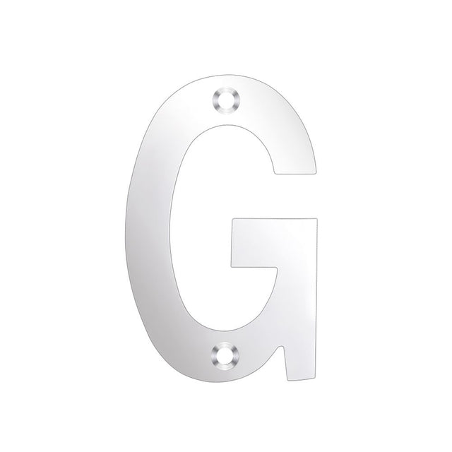 High quality image of the Zoo Hardware - Letter - G - 75mm - Polished Stainless Steel | Sku. zsngps75 | available to order from Trade Door Handles.