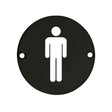 High quality image of the Zoo Hardware - Sex Symbol - Male - 76mm Dia - Powder Coated Black | Sku. zss01-pcb | available to order from Trade Door Handles.