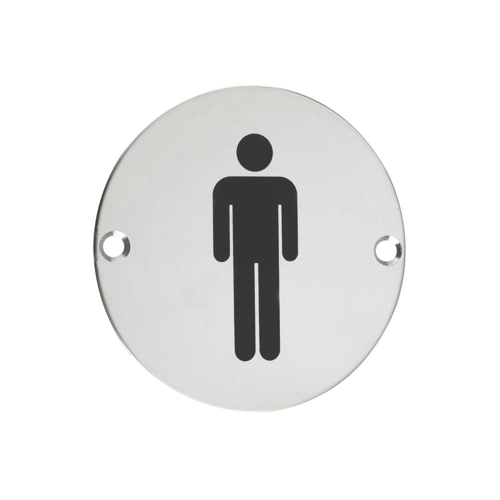 High quality image of the Zoo Hardware - Sex Symbol - Male - 76mm dia - Polished Stainless Steel | Sku. zss01ps | available to order from Trade Door Handles.