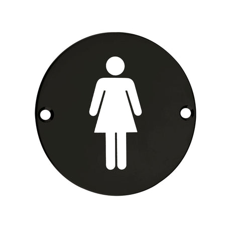 High quality image of the Zoo Hardware - Sex Symbol - Female - 76mm Dia - Powder Coated Matt Black | Sku. zss02-pcb | available to order from Trade Door Handles.