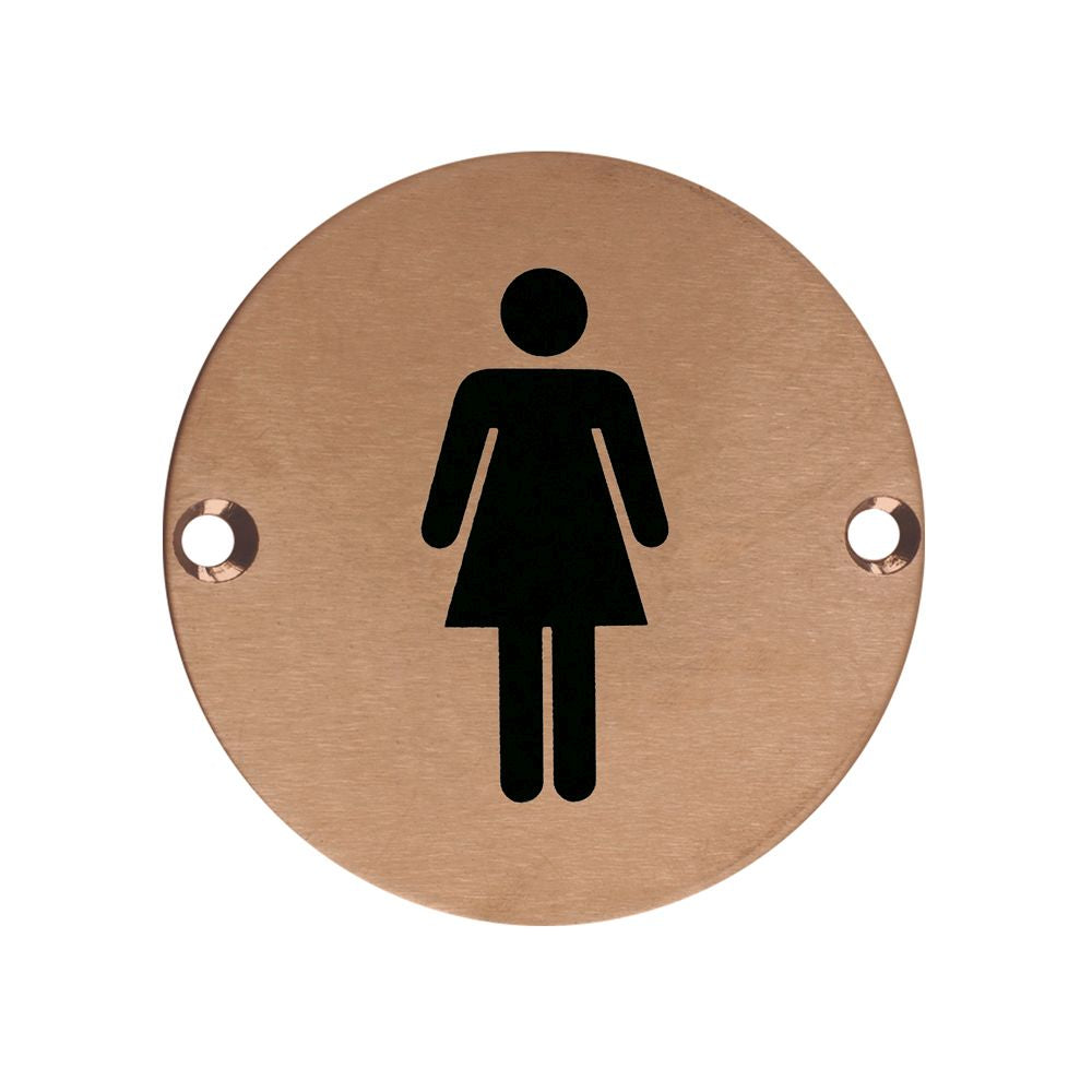 High quality image of the Zoo Hardware - Sex Symbol - Female - 76mm Dia - PVD Satin Bronze | Sku. zss02-pvdbz | available to order from Trade Door Handles.